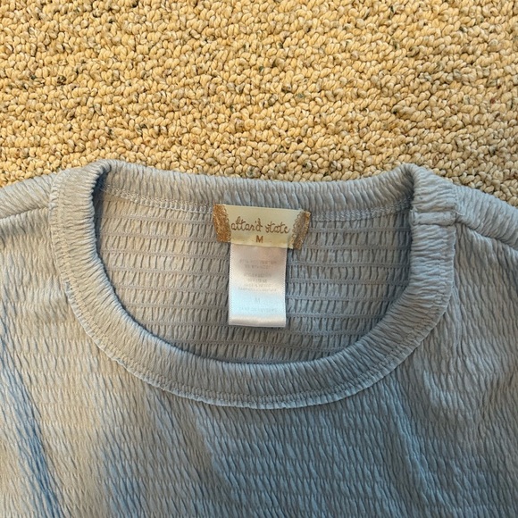 Light Blue Altar’d State Ribbed Baby Tee - Picture 3 of 3